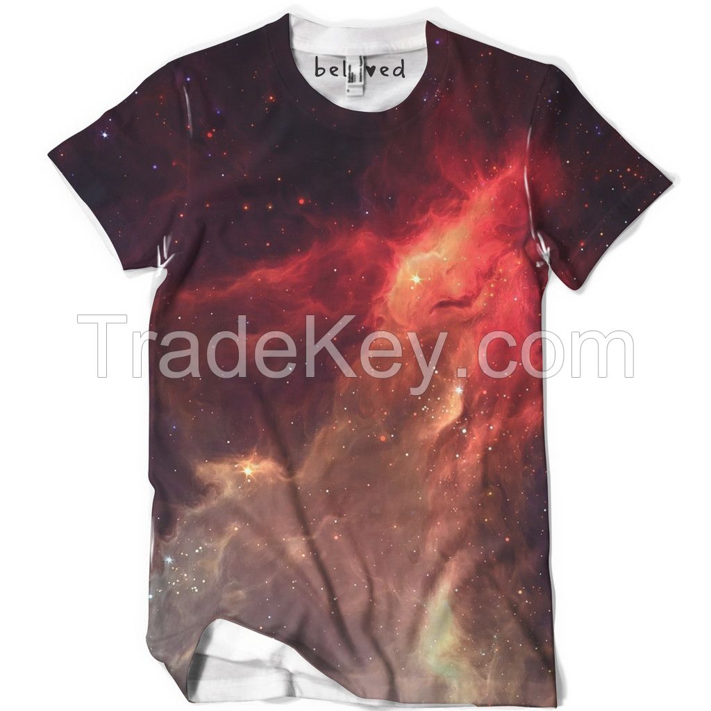 2016 wholesale OEM fashion style 3d sublimation printed t shirt