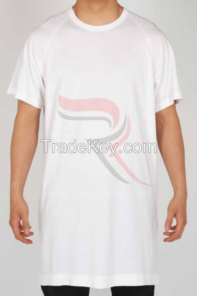 high quality cheap plain elongated t shirt