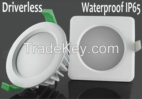 12W Driverless Dimmable Waterproof IP65 LED Downlighters, 4years Warranty