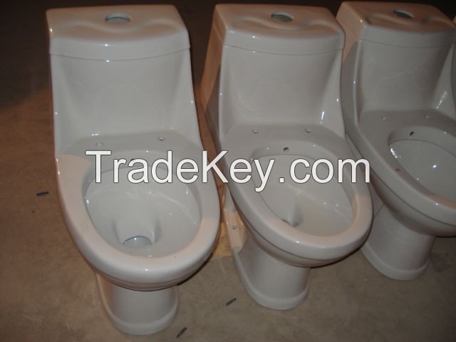 chaozhou ceramic bathroom washdown one piece toilet with S-trap 250mm/300mm
