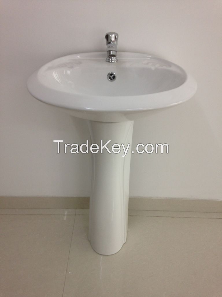 chaozhou ceramic bathroom basin with pedestal