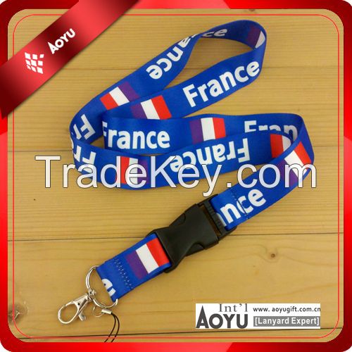 Promotion gift items: AZO free 45*2.5cm football lanyard neck strap(size can be changed)