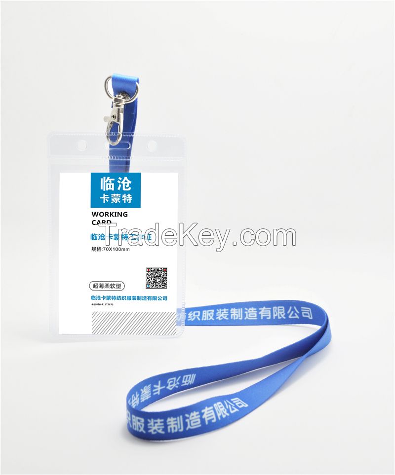 Promotion gift items: id badge lanyards with id cards and card holders(can be personalized)