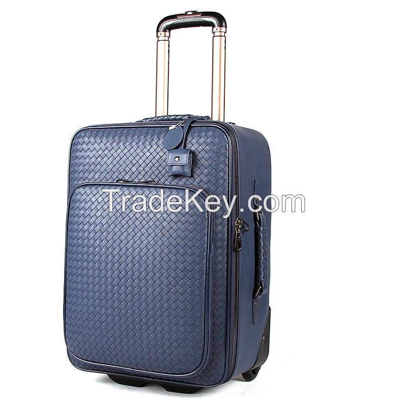 PU trolley case luggage, knitted woven