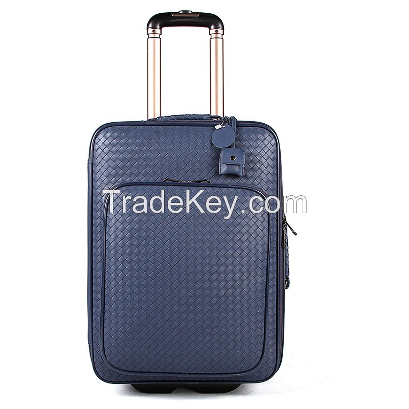 PU trolley case luggage, knitted woven