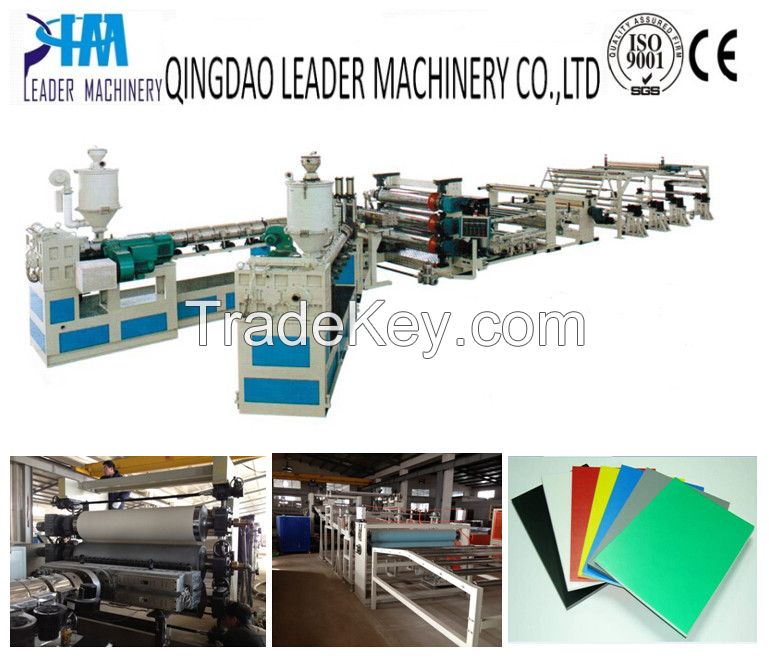 plastic sheet machine pvc pp pe ps abs sheet extrusion line