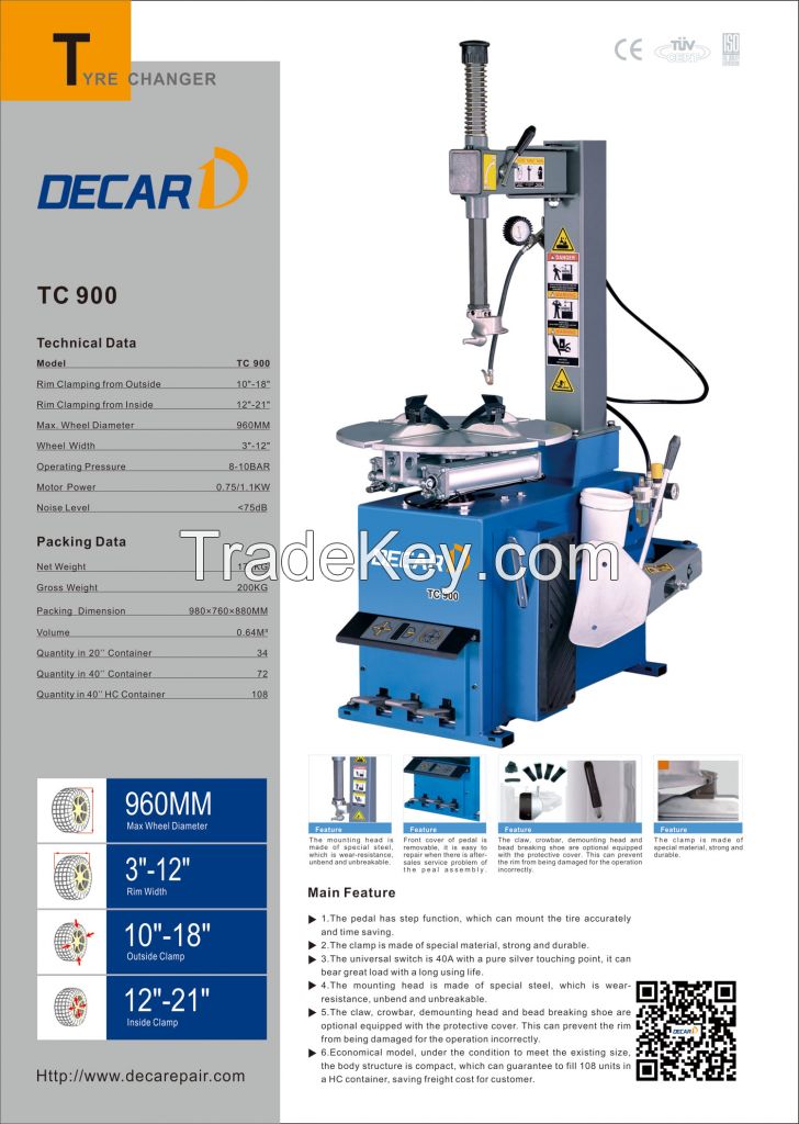 Hot sale Car tyre changer machine with CE certificate