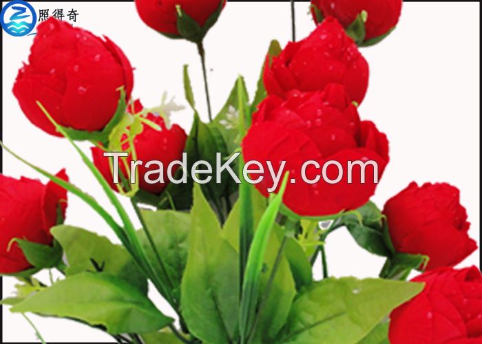 Colorful Flower Plastic Simulation Artificial Plants For Aquarium Tank Decoration