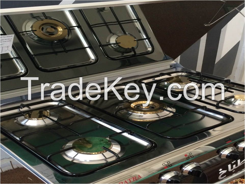 Stainless steel 5 burner gas cooker 