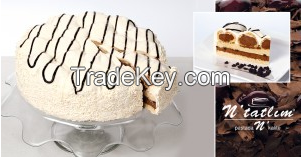 White Profiterol Cake