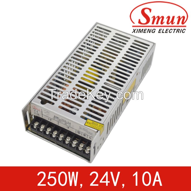 250W12V20A single output nonwaterproof ac/dc switching power supply with CE ROSH 2 year warranty for medical treatment