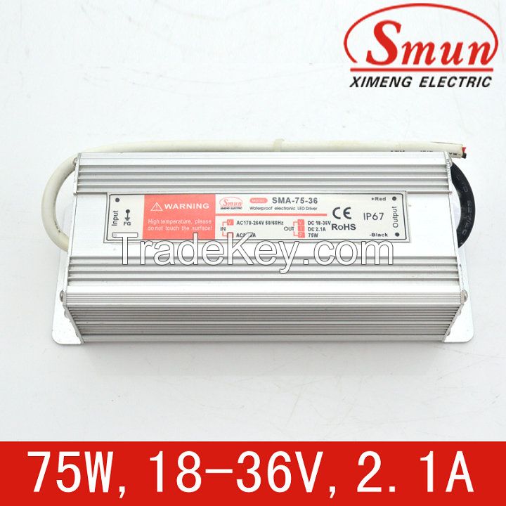 75W12V6.25A single output nonwaterproof ac/dc switching power supply with CE ROSH 2 year warranty for medical treatment