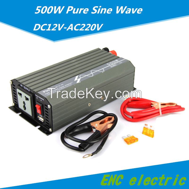 12/24/36/48v-110/220vac dc/ac pure sine wave solar home car power inverter with charge ups 5V2A USB universal socket