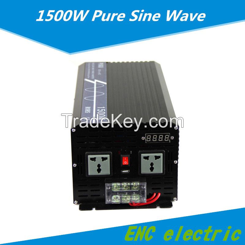 12/24/36/48v-110/220vac dc/ac square sine wave solar home car power inverter with  charge ups 5V2A USB universal socket