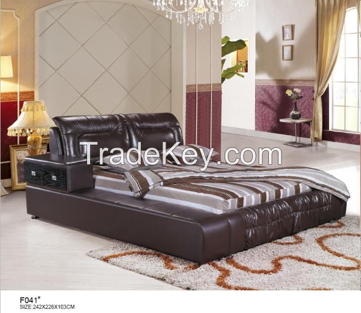 Fashion modern soft bed, bedroom furniture