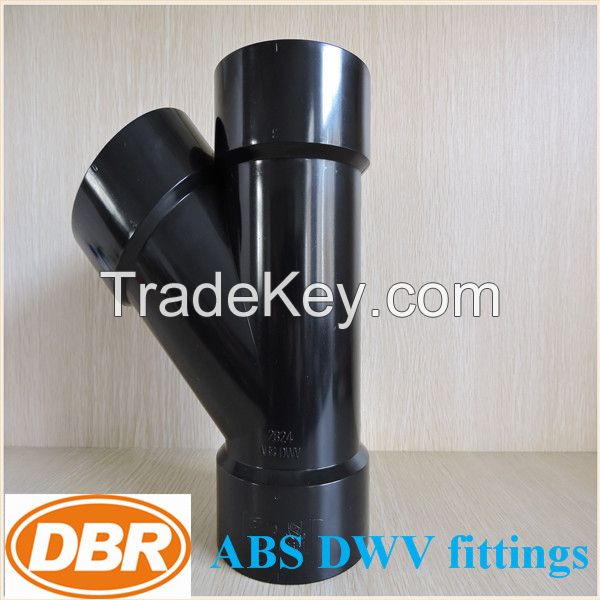 abs & pvc pipe fittings 3 inch wye