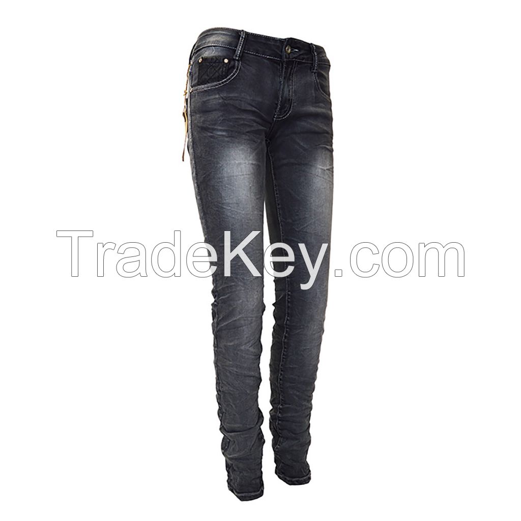 Leather pocket Jeans