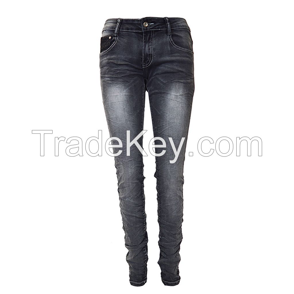 Leather pocket Jeans