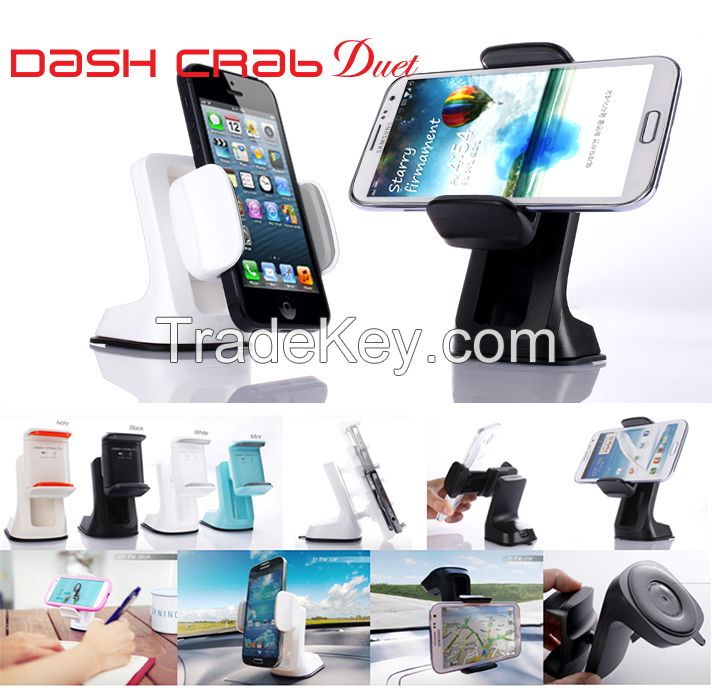 DashCrab DUET - one touch universal car mount holder for smart phones
