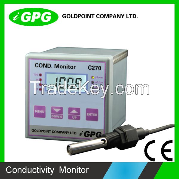 CE Confirmed C270 Industrial Online Conductivity Meter, Water Resistivity controller,TDS analyzer