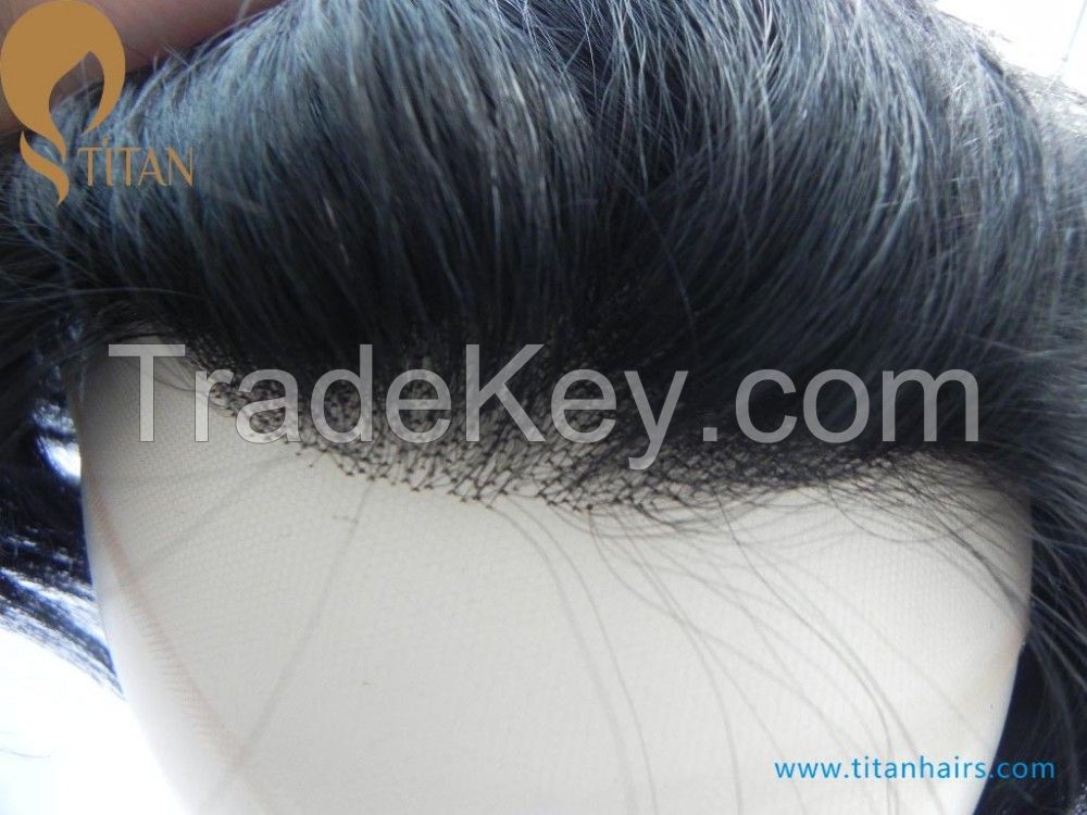 100% nature human hair toupee high quality