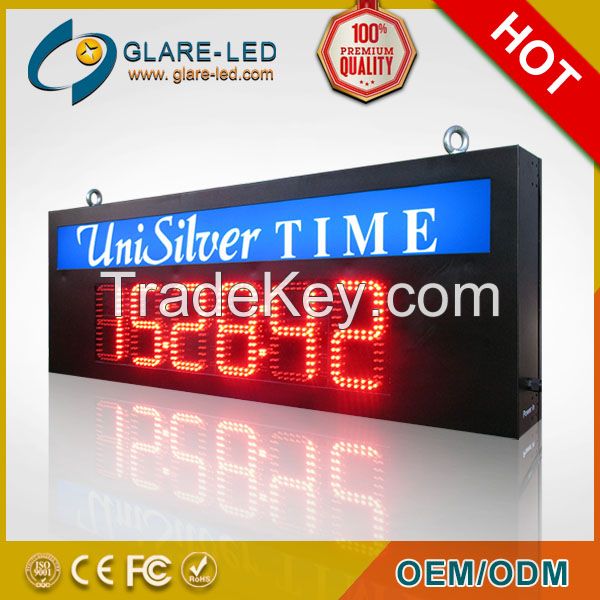LED time and temperature signs