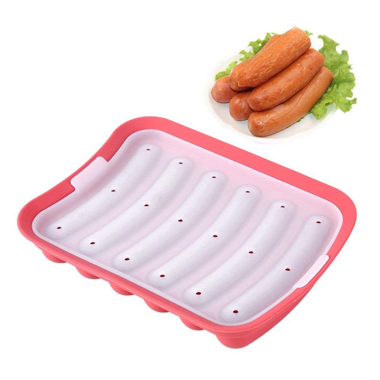 6 Cavities Silicone Sausage Mold Popsicle Mould Cake Baking DIY Handmade Ice Cube Tray Bread Candy Jelly Chocolate