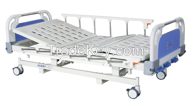 CE approved three crank hospital manual bed A-3