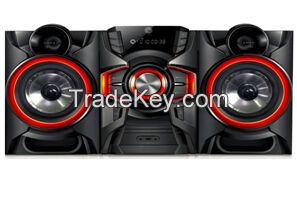 2*100W Mini Hi-FI system with DVD/Aux in/Bluetooth/FM/Loudness control