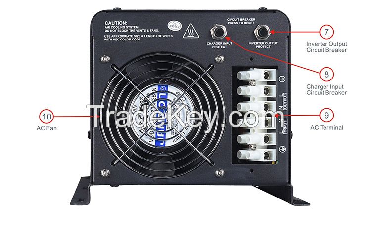 6000W AC Voltage Regulator Inverter with Charger DC AC Power Inverter.