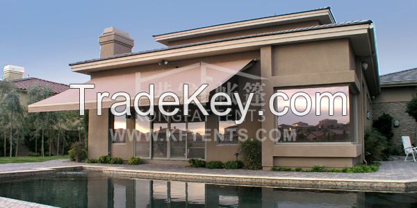 Outdoor Motorized Sun shades Retractable Awning