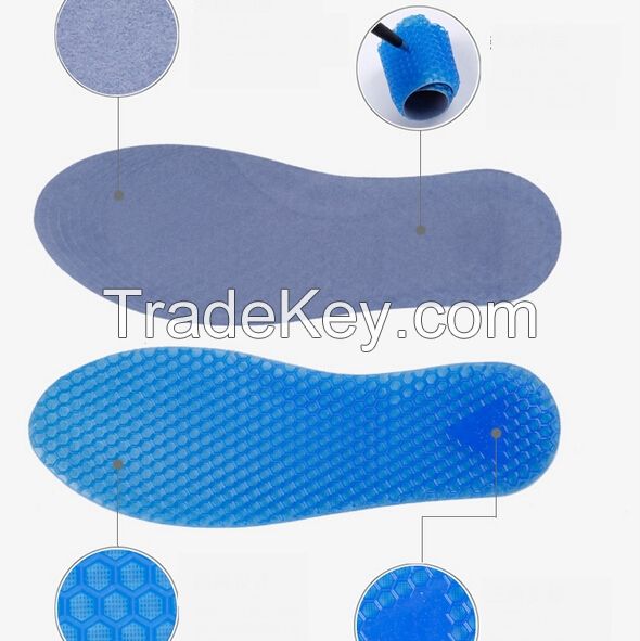 Soft feetbed silicone sports insoles