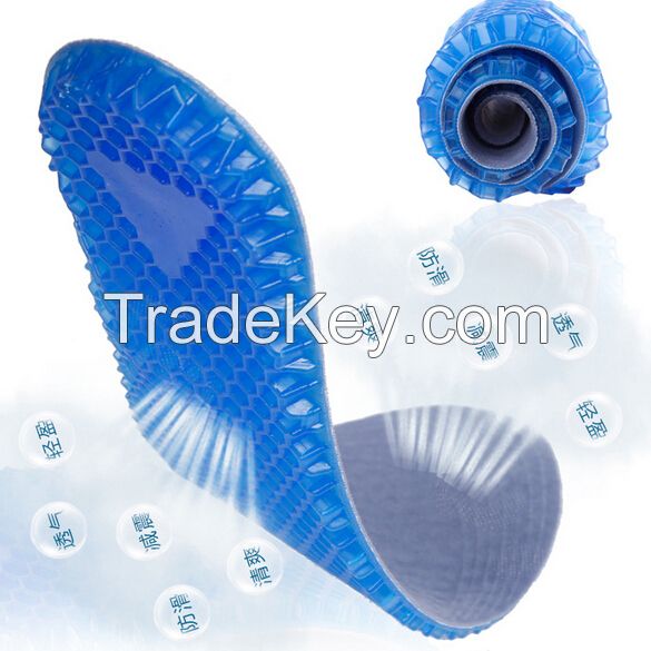 Soft feetbed silicone sports insoles