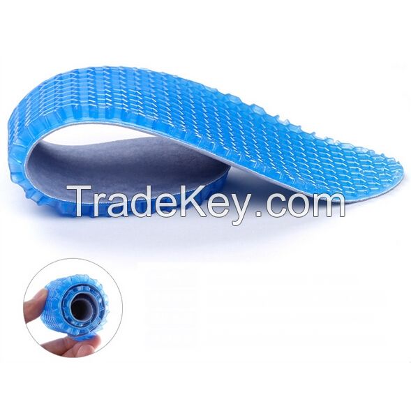 Soft feetbed silicone sports insoles