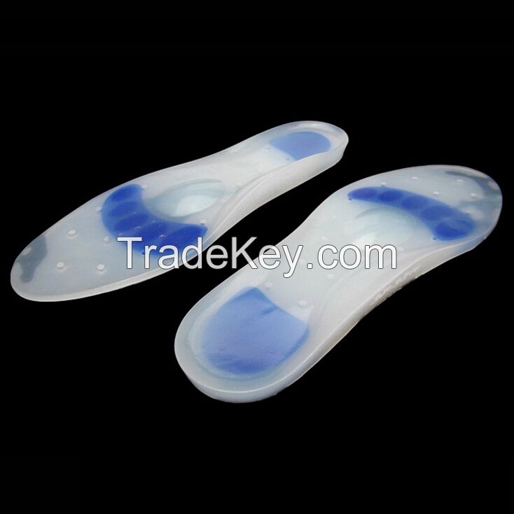 Medical silicone full insoles for plantar fascitis