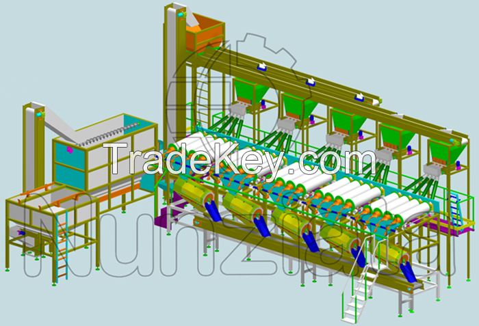 Peeling machines, confectionary systems, vegetable processing systems