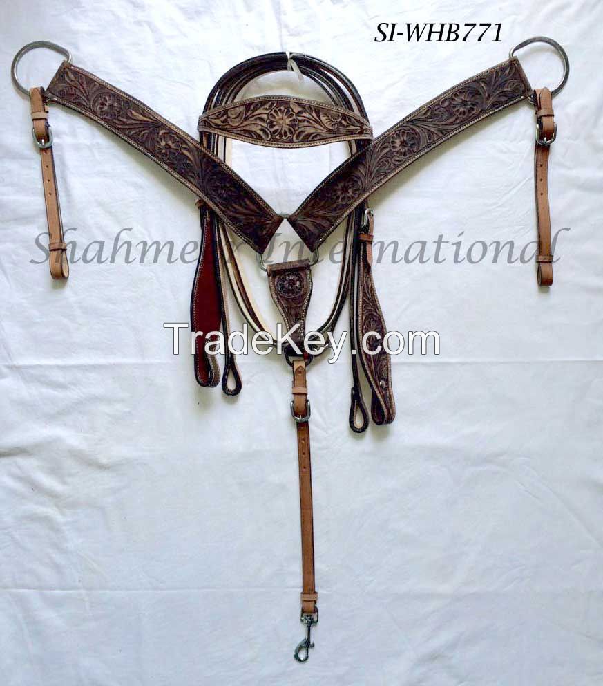 Horse Headstall and Breast Collar Set
