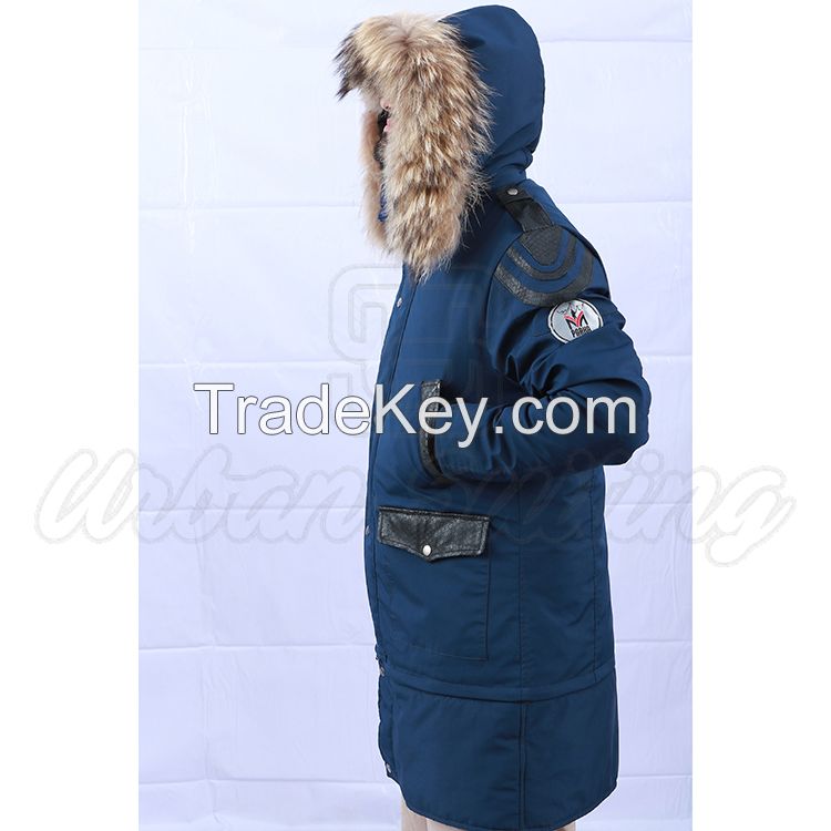 Men Blue Tech Parka