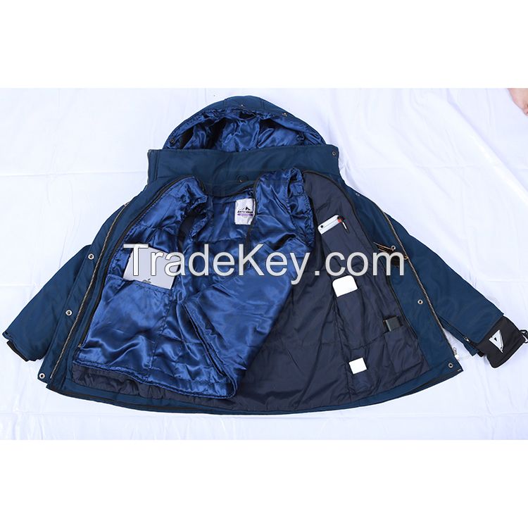 Men Blue Tech Parka