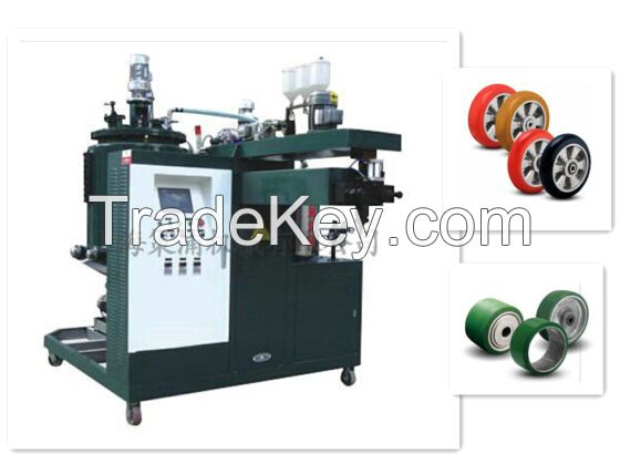 polyurethane sealing strip dumbbell roller tire wheel casting machine