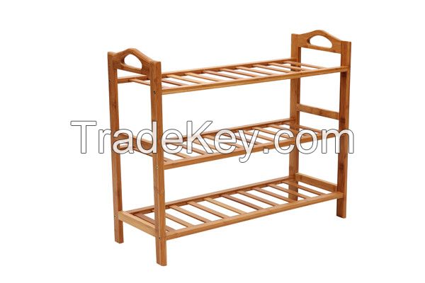 bamboo shoes rack with 3 tiers