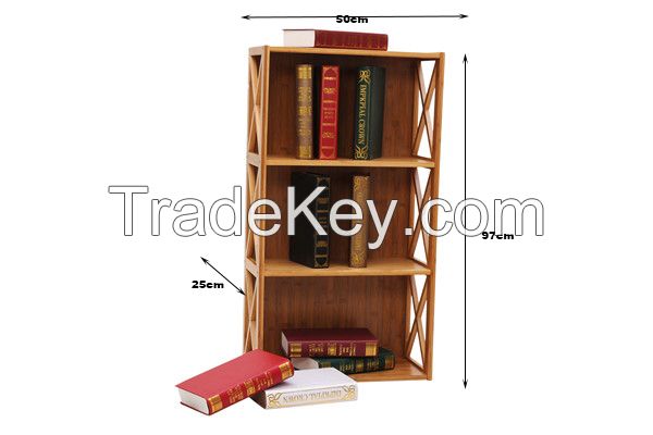 bamboo book shelf and book rack