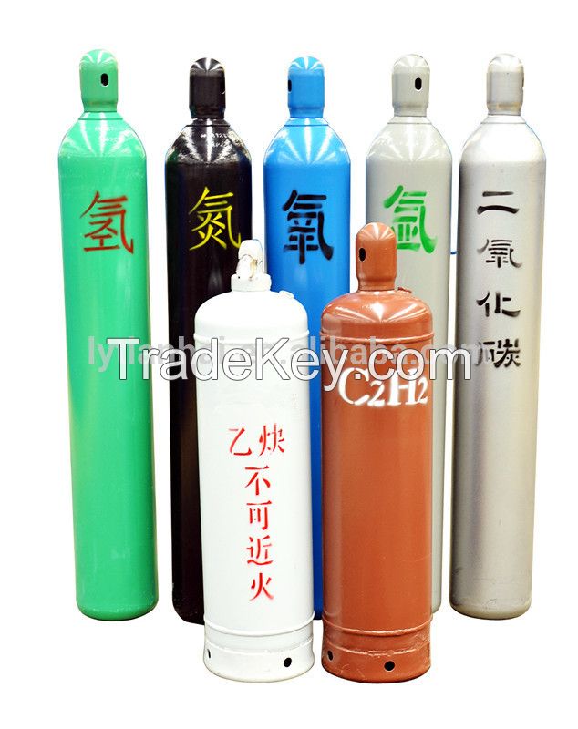 small and large ISO standard empty steel gas cylinder