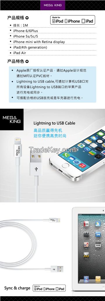 Apple MFI Lightning Cable 