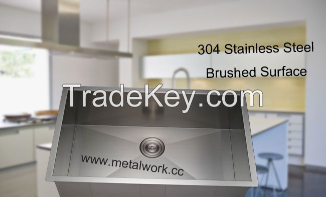 high quality stainless steel handmade kitchen sink