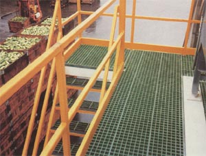 fiberglass platform, pultruded grating