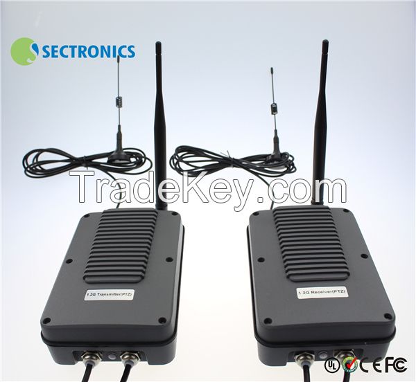 1.2ghz 3Watt 2000 meters outdoor wireless  video transmitter receiver for PTZ