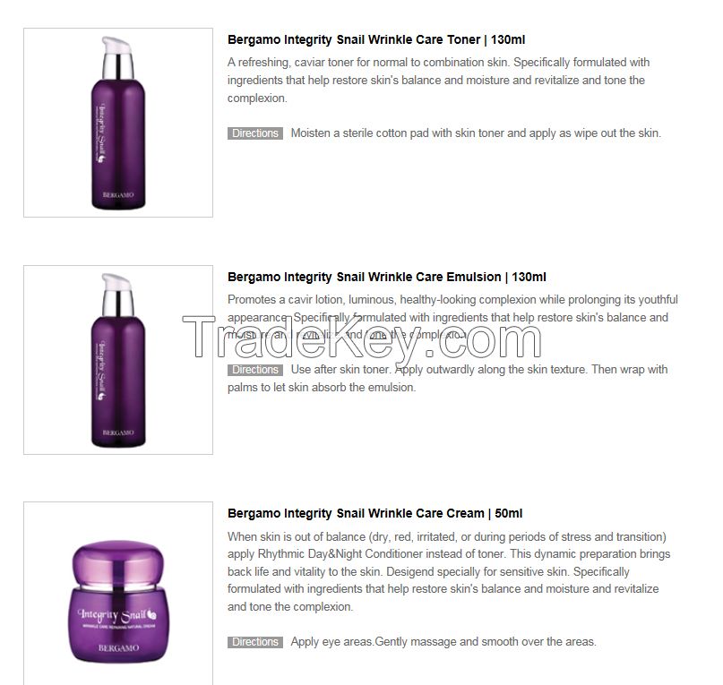 BERGAMO Integrity Snail Skin Care Set (3pcs)