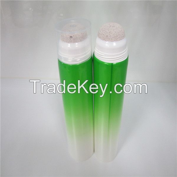 Plastic tube with lava applicator for massage