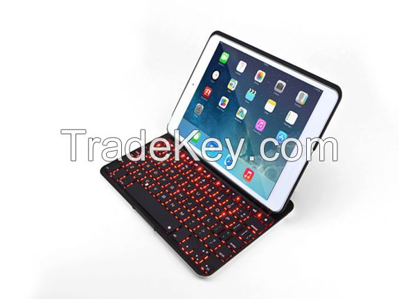 7 color backlit ultrathin Bluetooth Keyboard case for IPAD 2/3/4